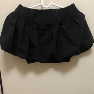 Black mini skirt.